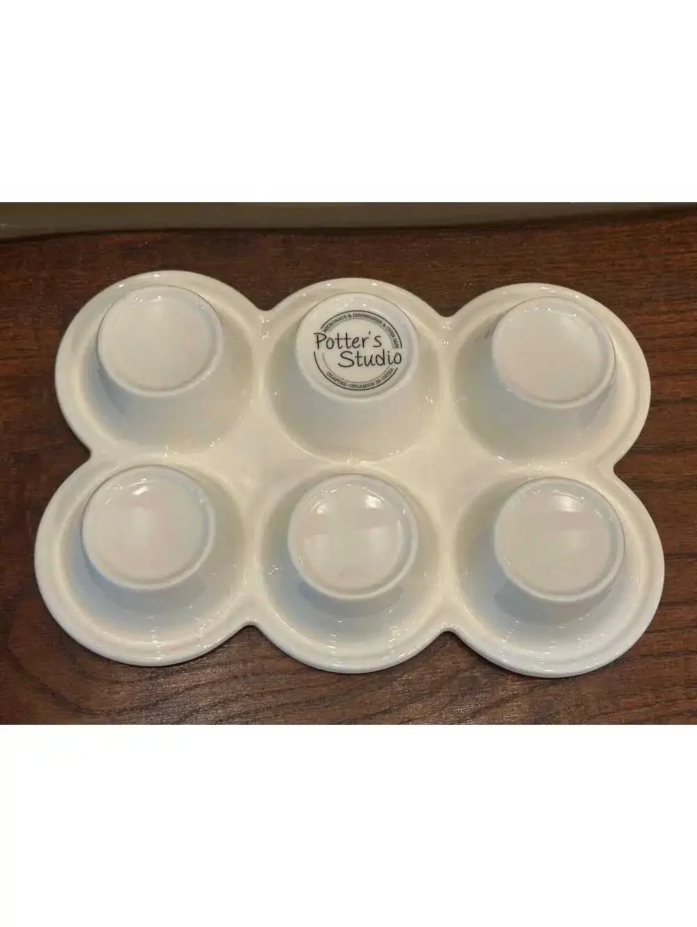 Vintage Potters Studio Ceramic Cupcake Pan: 1990s Farmhouse Decor